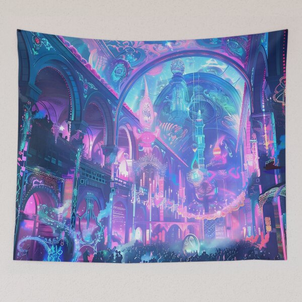 Item preview, Neon Dreams: Vibrant Rave Fantasia designed and sold by AI-Only Creations.