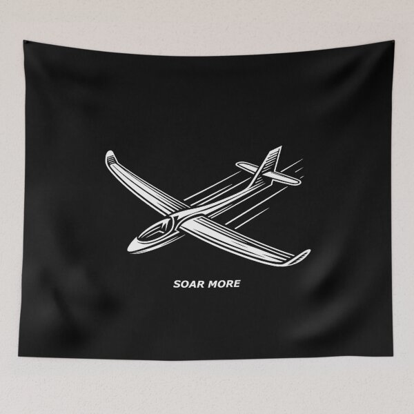 Item preview, Soar More Glider Pilot Sailplane Biplane aerial floating soaring designed and sold by These_Prints.
