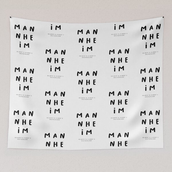Item preview, Mannheim | Typography Design | Design Map Coordinates designed and sold by RM-Journey.