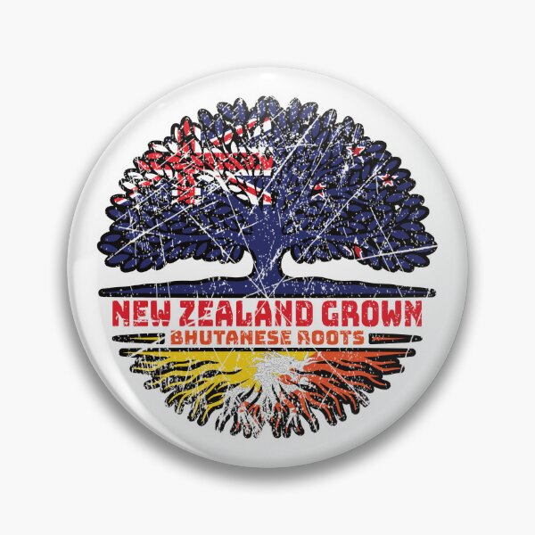 Item preview, Bhutan Bhutanese New Zealander New Zealand Tree Roots Flag designed and sold by FlagX.