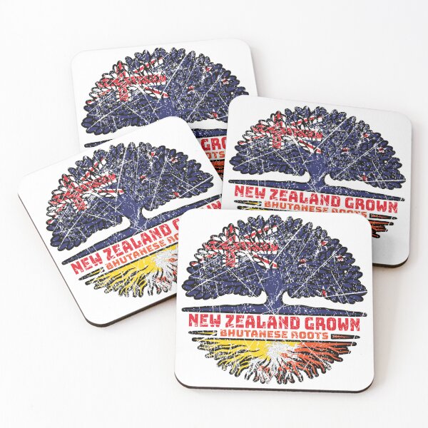 Item preview, Bhutan Bhutanese New Zealander New Zealand Tree Roots Flag designed and sold by FlagX.