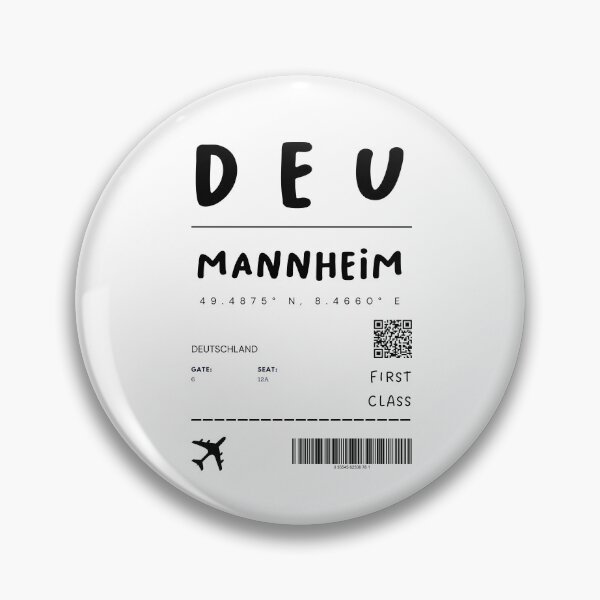 Artikelvorschau, Mannheim | Flugticket Design | Reisen | Touristen entworfen und verkauft von RM-Journey.