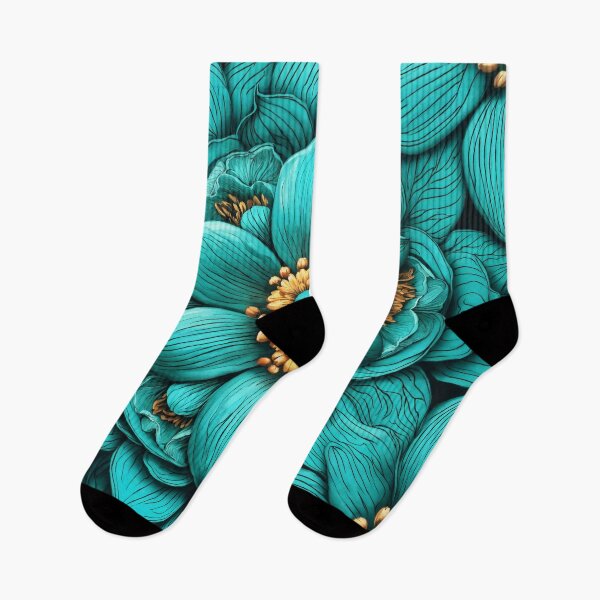 Item preview, Floral Artwork in turquoise  designed and sold by Julia Rudens.