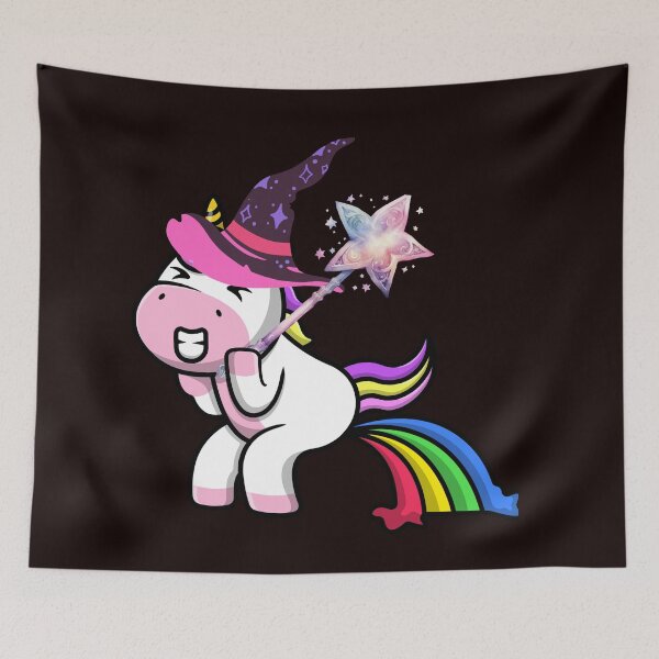 Item preview, Unicorn Witch Pooping A Rainbow designed and sold by TaraTs.
