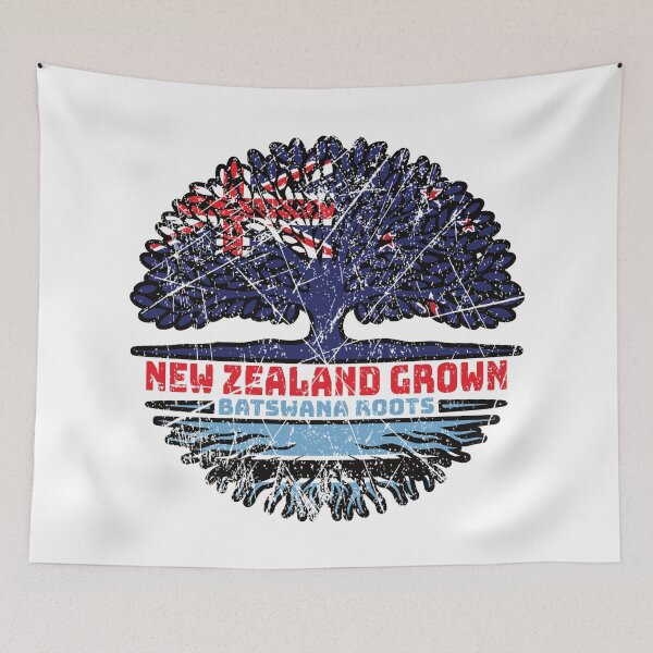 Item preview, Botswana Batswana New Zealander New Zealand Tree Roots Flag designed and sold by FlagX.