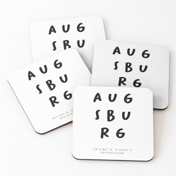 Item preview, Augsburg | Typography Design | Design Map Coordinates designed and sold by RM-Journey.