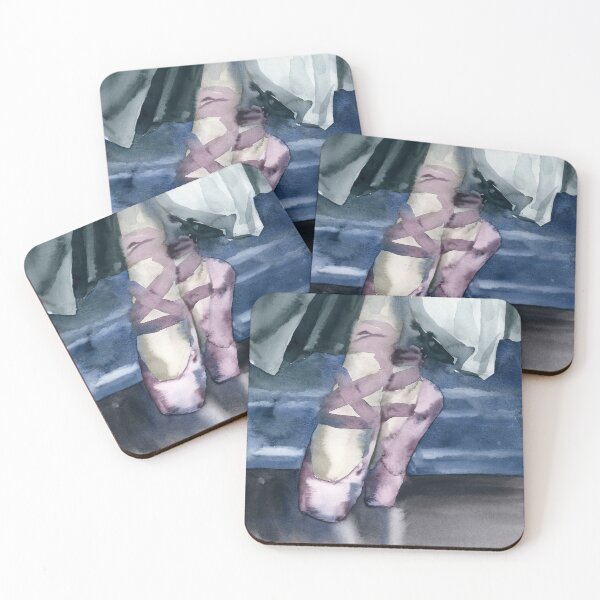 Item preview, Watercolor Ballerina Slippers in Dark Moody Colors designed and sold by Valerie Englehart.