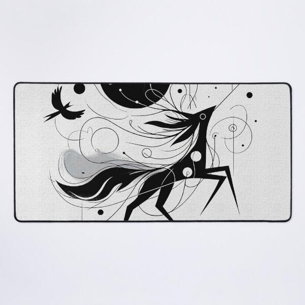 Item preview, Surrealist Horse | Geometric Figures & Linear Art | Moon, Bird & Stars | Minimalist Design designed and sold by GOATMATCH.