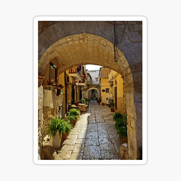 Item preview, Bari Italy Stone Alley - Sunlit Passageway Photography in Historic Citta Vecchia designed and sold by caracatita75.