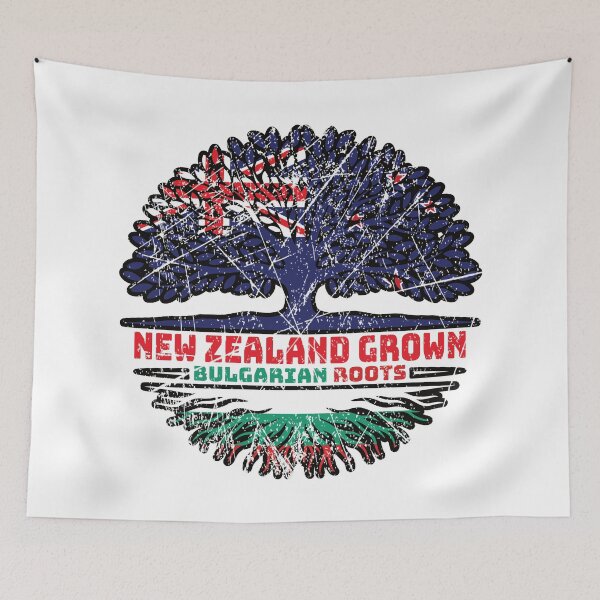 Item preview, Bulgaria Bulgarian New Zealander New Zealand Tree Roots Flag designed and sold by FlagX.