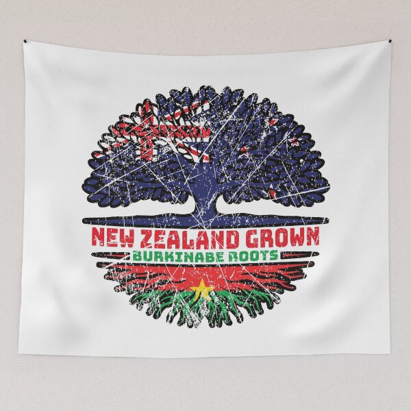Item preview, Burkina Faso Burkinabe New Zealander New Zealand Tree Roots Flag designed and sold by FlagX.