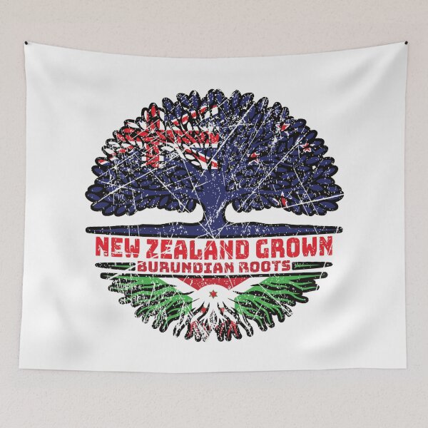 Item preview, Burundi Burundian New Zealander New Zealand Tree Roots Flag designed and sold by FlagX.