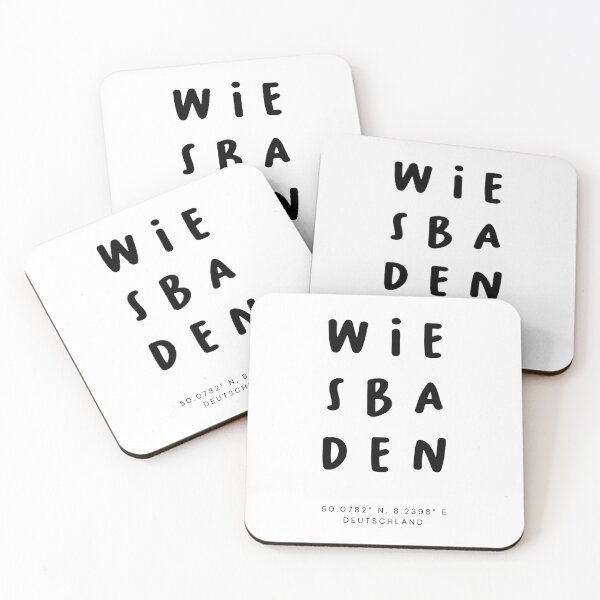 Item preview, Wiesbaden | Typography Design | Design Map Coordinates designed and sold by RM-Journey.