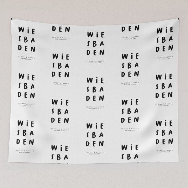 Item preview, Wiesbaden | Typography Design | Design Map Coordinates designed and sold by RM-Journey.