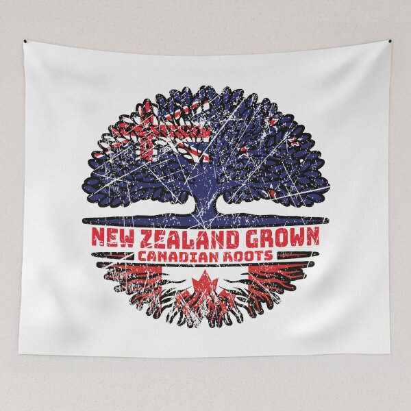 Item preview, Canada Canadian New Zealand New Zealander Tree Roots Flag designed and sold by FlagX.
