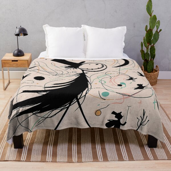 Item preview, Mysterious Man Walking | Surreal Art | Geometric & Linear Figures | Moon, Birds & Stars | Minimalist Design designed and sold by GOATMATCH.