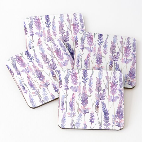Item preview, Watercolour lavender fields seamless - Watercolour Paintings, Tea Herbs, Nature and Perfume, Lavender flowers field background. designed and sold by Bizgiv.