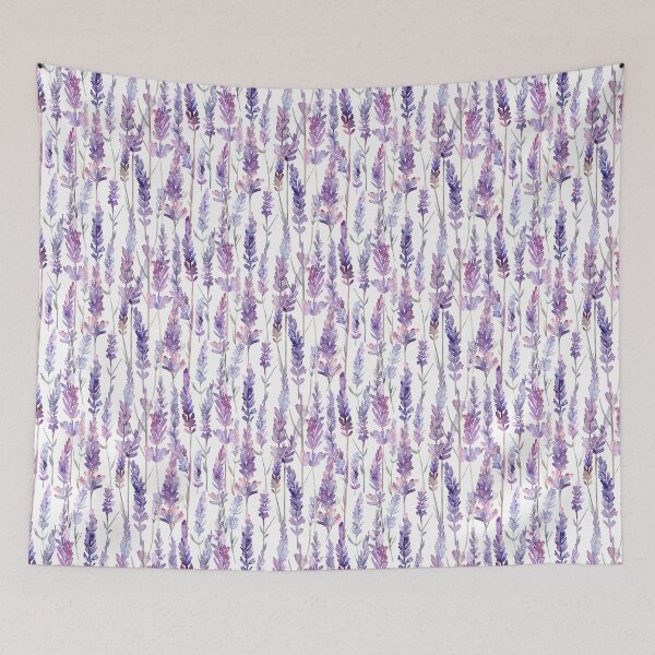 Item preview, Watercolour lavender fields seamless - Watercolour Paintings, Tea Herbs, Nature and Perfume, Lavender flowers field background. designed and sold by Bizgiv.