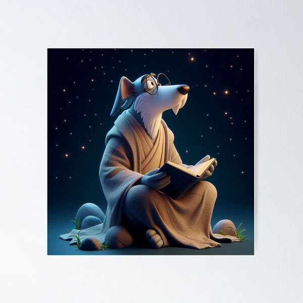 Item preview, Stargazing Scholar Pup designed and sold by Furbulous Faces.