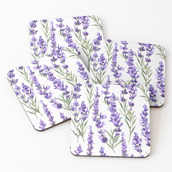 Item preview, Watercolour lavender fields seamless - Watercolour Paintings, Tea Herbs, Nature and Perfume, Lavender flowers field background. designed and sold by Bizgiv.