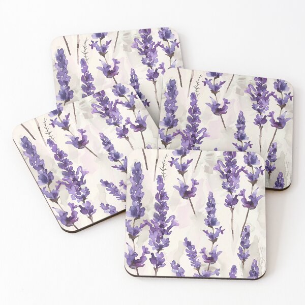 Item preview, Watercolour lavender fields seamless - Watercolour Paintings, Tea Herbs, Nature and Perfume, Lavender flowers field background. designed and sold by Bizgiv.