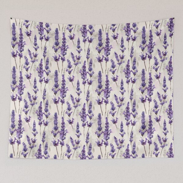 Item preview, Watercolour lavender fields seamless - Watercolour Paintings, Tea Herbs, Nature and Perfume, Lavender flowers field background. designed and sold by Bizgiv.