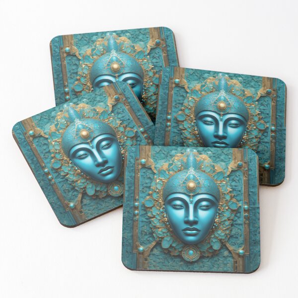 Item preview, 3D Surreal Fantasy Art in blue-turquoise designed and sold by Julia Rudens.