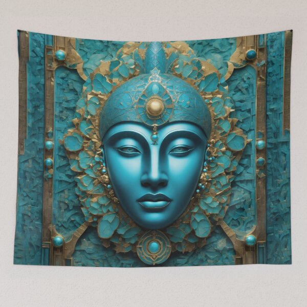 Item preview, 3D Surreal Fantasy Art in blue-turquoise designed and sold by Julia Rudens.