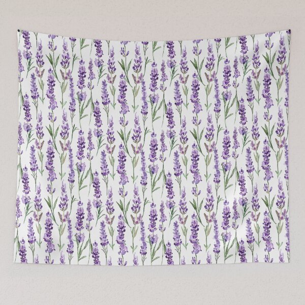 Item preview, Watercolour lavender fields seamless - Watercolour Paintings, Tea Herbs, Nature and Perfume, Lavender flowers field background. designed and sold by Bizgiv.