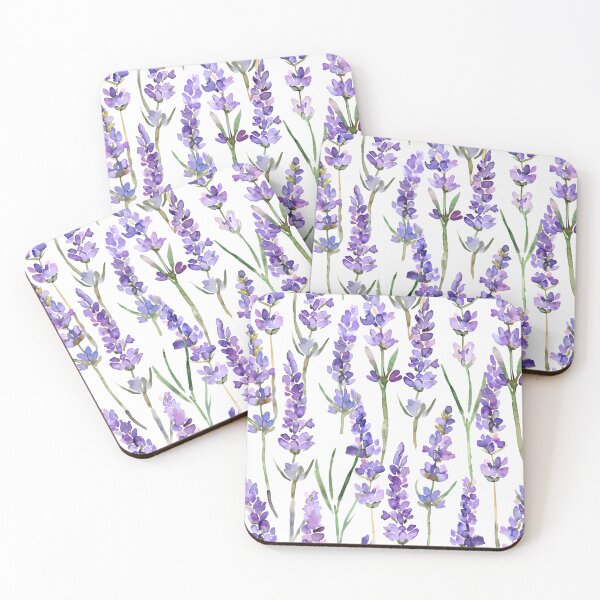 Item preview, Watercolour lavender fields seamless - Watercolour Paintings, Tea Herbs, Nature and Perfume, Lavender flowers field background. designed and sold by Bizgiv.