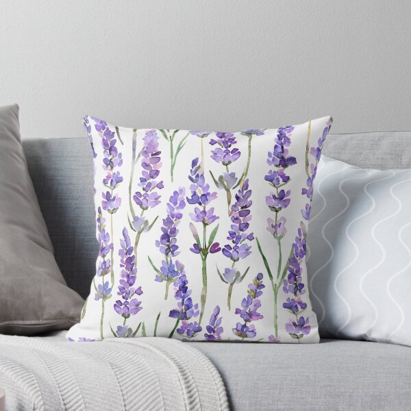 Item preview, Watercolour lavender fields seamless - Watercolour Paintings, Tea Herbs, Nature and Perfume, Lavender flowers field background. designed and sold by Bizgiv.