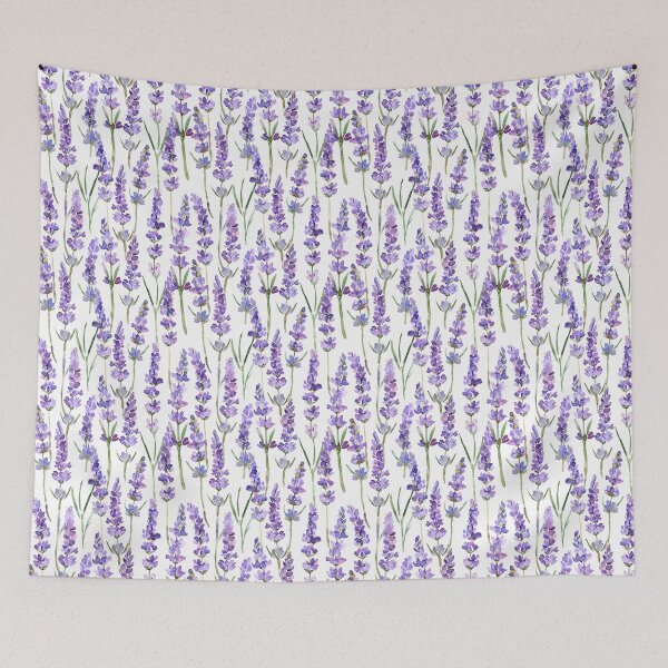 Item preview, Watercolour lavender fields seamless - Watercolour Paintings, Tea Herbs, Nature and Perfume, Lavender flowers field background. designed and sold by Bizgiv.