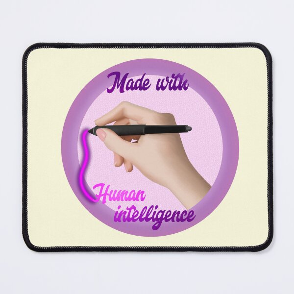Item preview, Made with human intelligence badge designed and sold by Agapeart111.