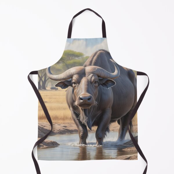 Item preview, Chobe National Park Botswana 1950 style poster - waterbuffalo designed and sold by Museum Of Non-Existing Art.