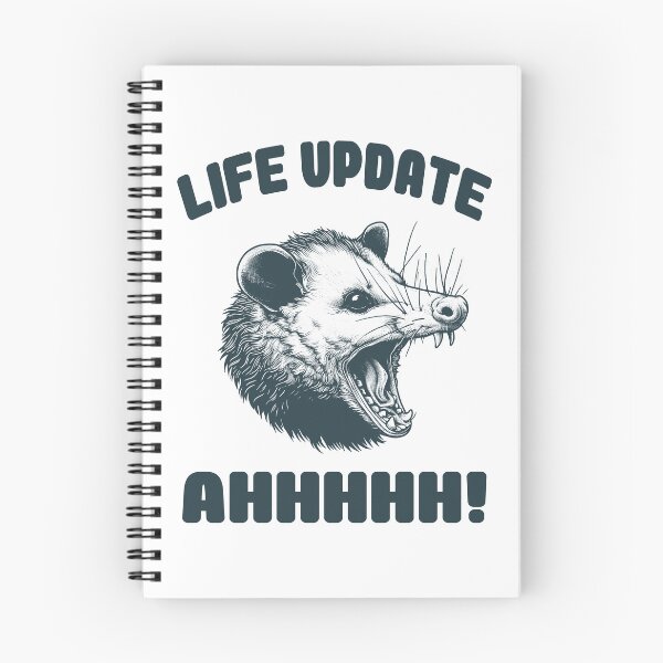 Item preview, Life Update Funny Screaming Opossum designed and sold by BelkaMed.