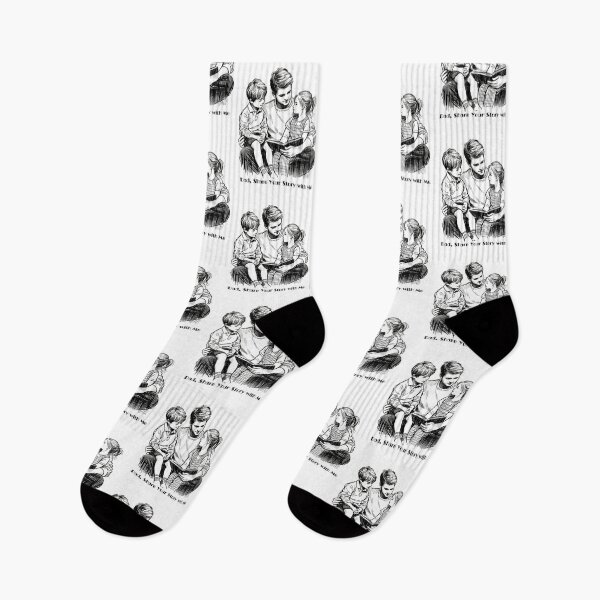 Item preview, Heartwarming Charcoal Sketch of Father with Son and Daughter designed and sold by ArtFeverShop.