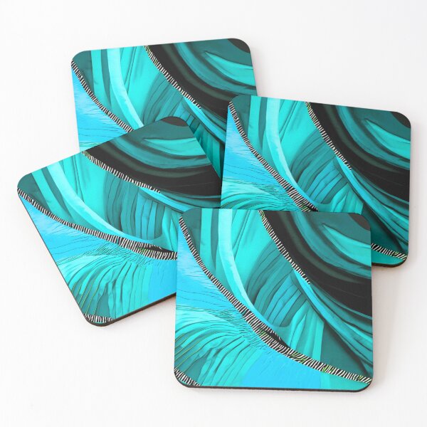 Item preview, black striped green fabric design designed and sold by janjacbu.