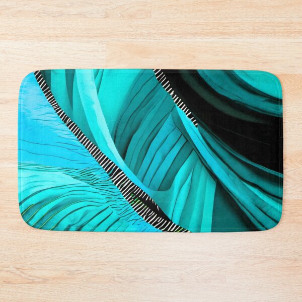 Item preview, black striped green fabric design designed and sold by janjacbu.