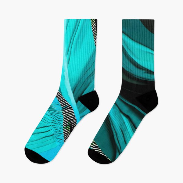 Item preview, black striped green fabric design designed and sold by janjacbu.