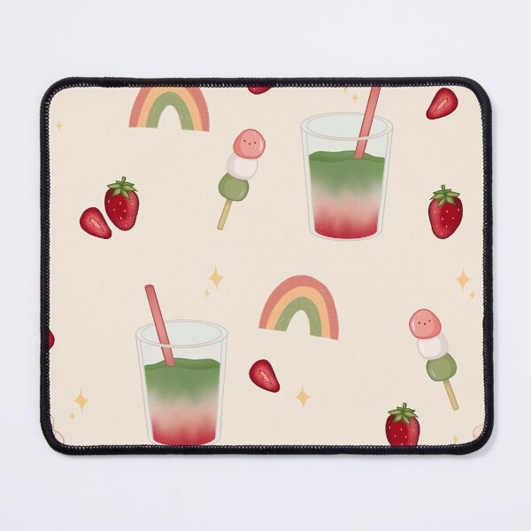 Item preview, Strawberry Ice Matcha Pattern designed and sold by Noona's Prints.