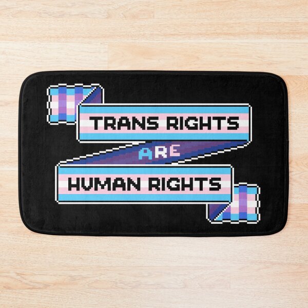 Item preview, Trans Rights Are Human Rights Pixel Art Banner designed and sold by HeatherUnderground.