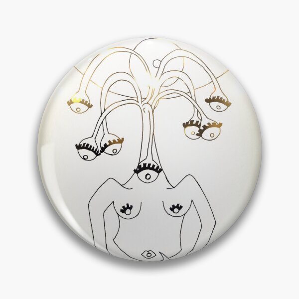 Item preview, Drawing illustration of alien with several eyes designed and sold by Carré Comme Orange.