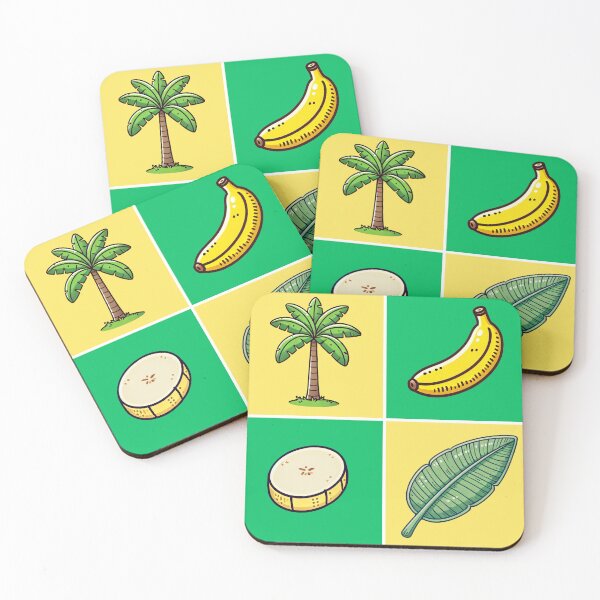 Item preview, Banana Cartoon Checkered Pattern designed and sold by Funny-Banana.