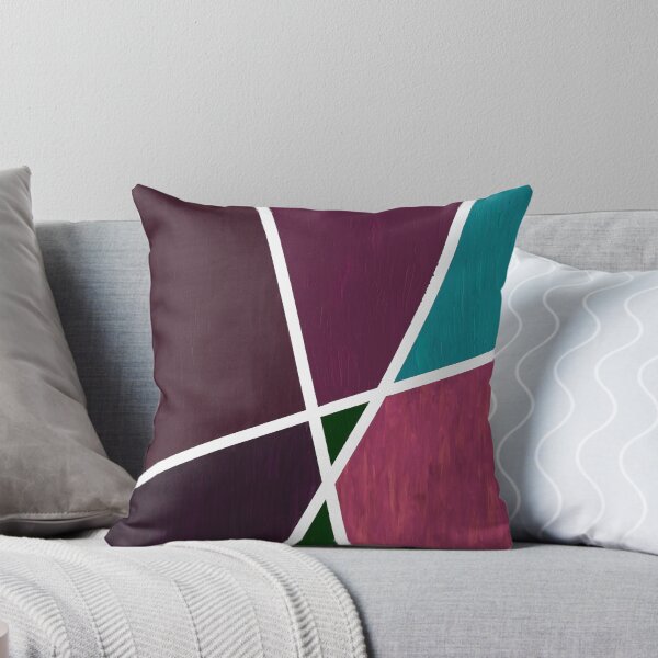 Randy - Teal Plum Throw Pillow