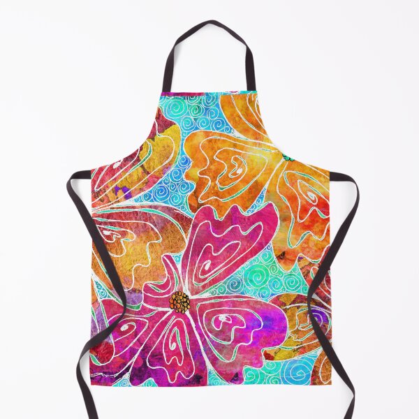 Item preview, Fully Wild Colorful Flowers Tropical Beach Art designed and sold by Sharon Cummings Art.