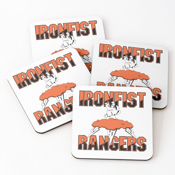 Artikelvorschau, Ironfist Rangers Logo mit Umrissen entworfen und verkauft von DataTrax.