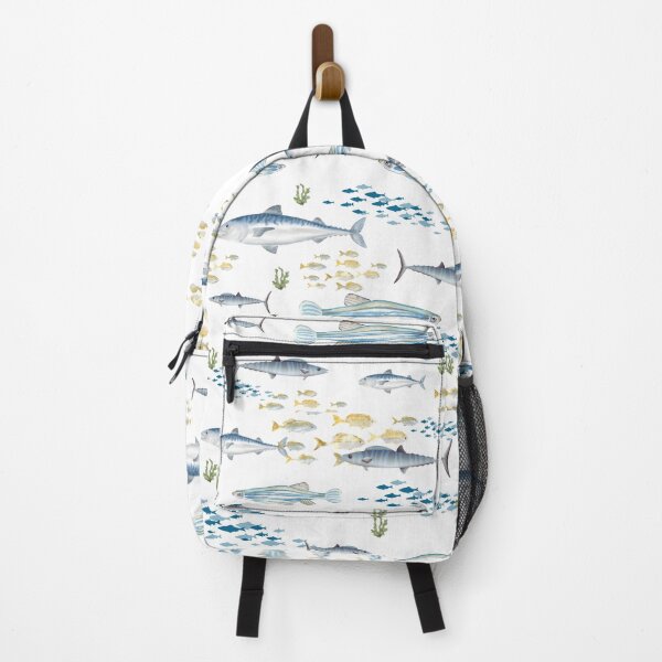 Item preview, Fish Pattern With Blue and Yellow Nautical Beachy Coastal Design designed and sold by SeaStarAlex.