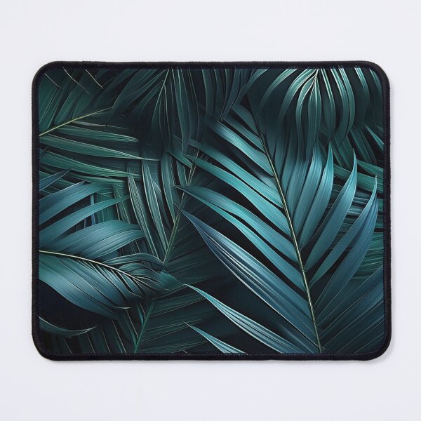 Item preview, Lush digital foliage in cool tones evokes a serene, tech-nature fusion designed and sold by homydesign.