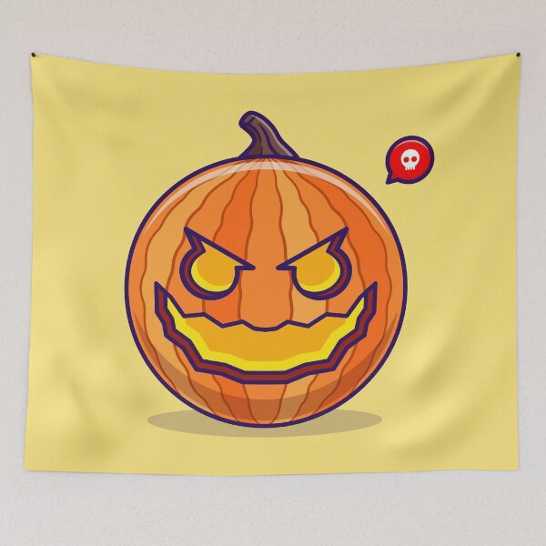 Item preview, Cute Pumpkin Halloween Monster: Adorable Cartoon Vector Icon" designed and sold by hjian8219.