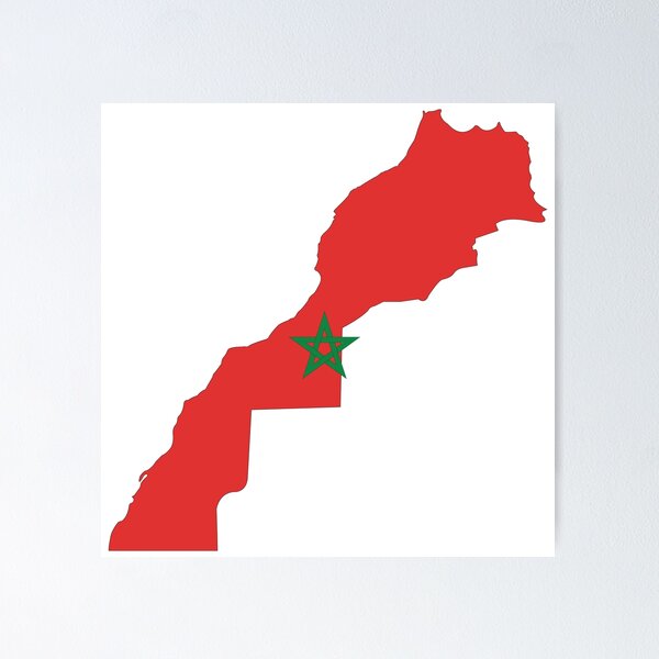 Item preview, Map and Flag of Morocco designed and sold by skalihm.